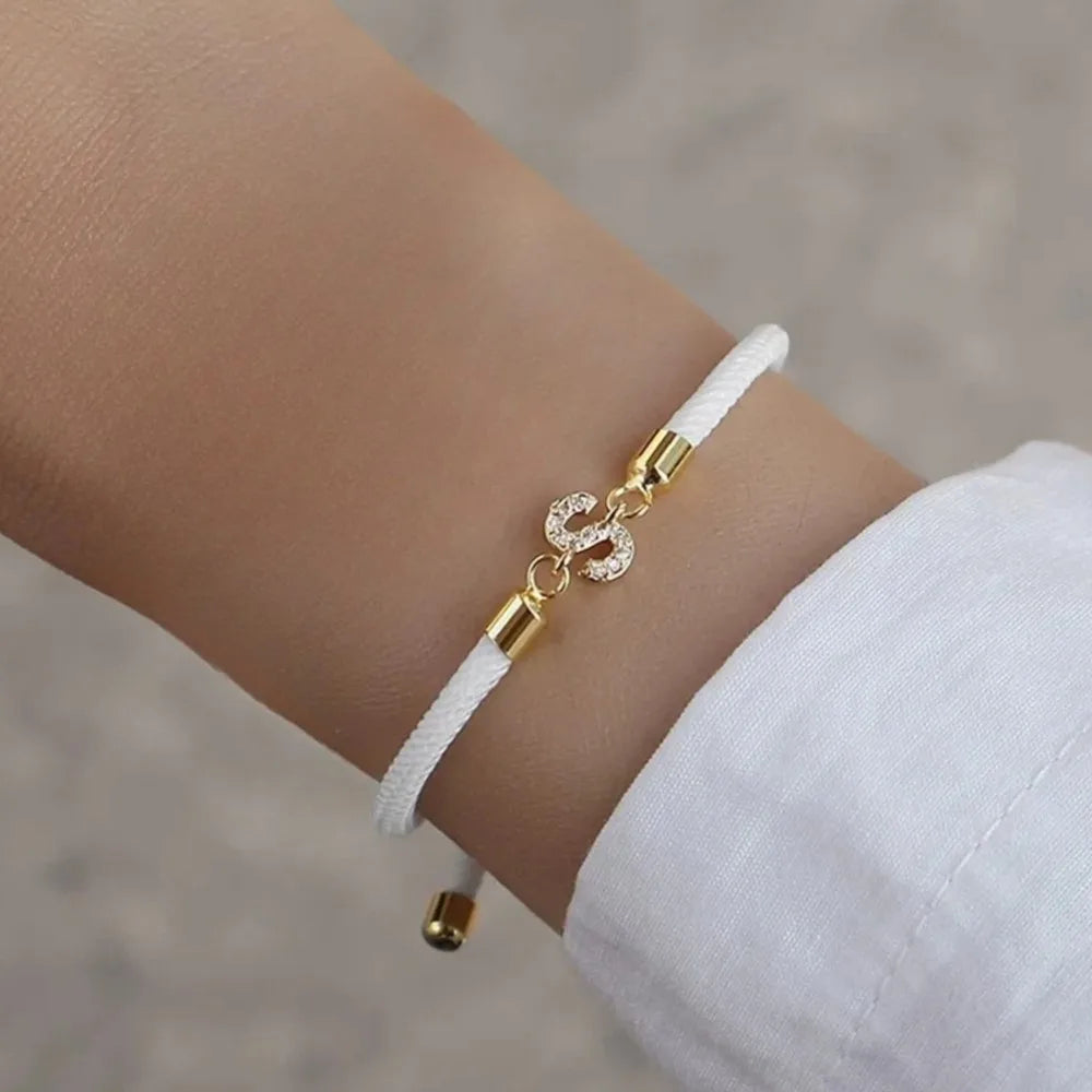 Adjustable Letter Initial Bracelets