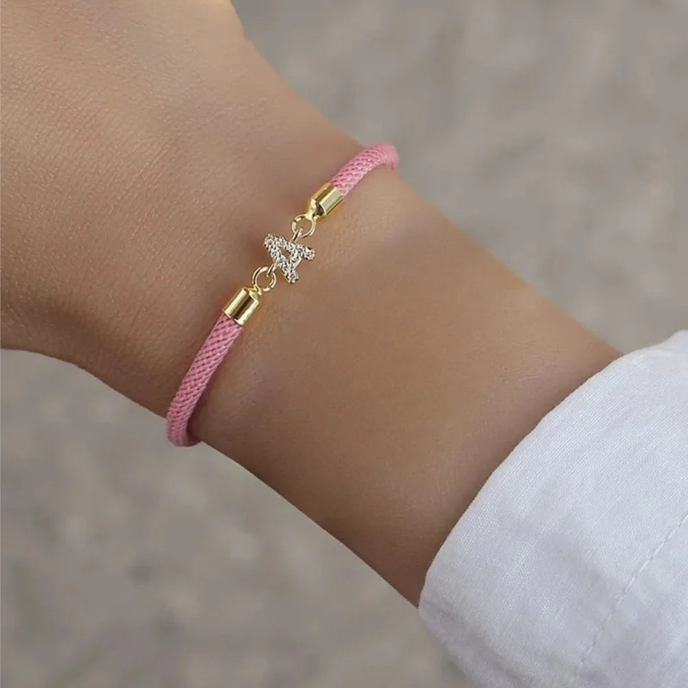 Adjustable Letter Initial Bracelets